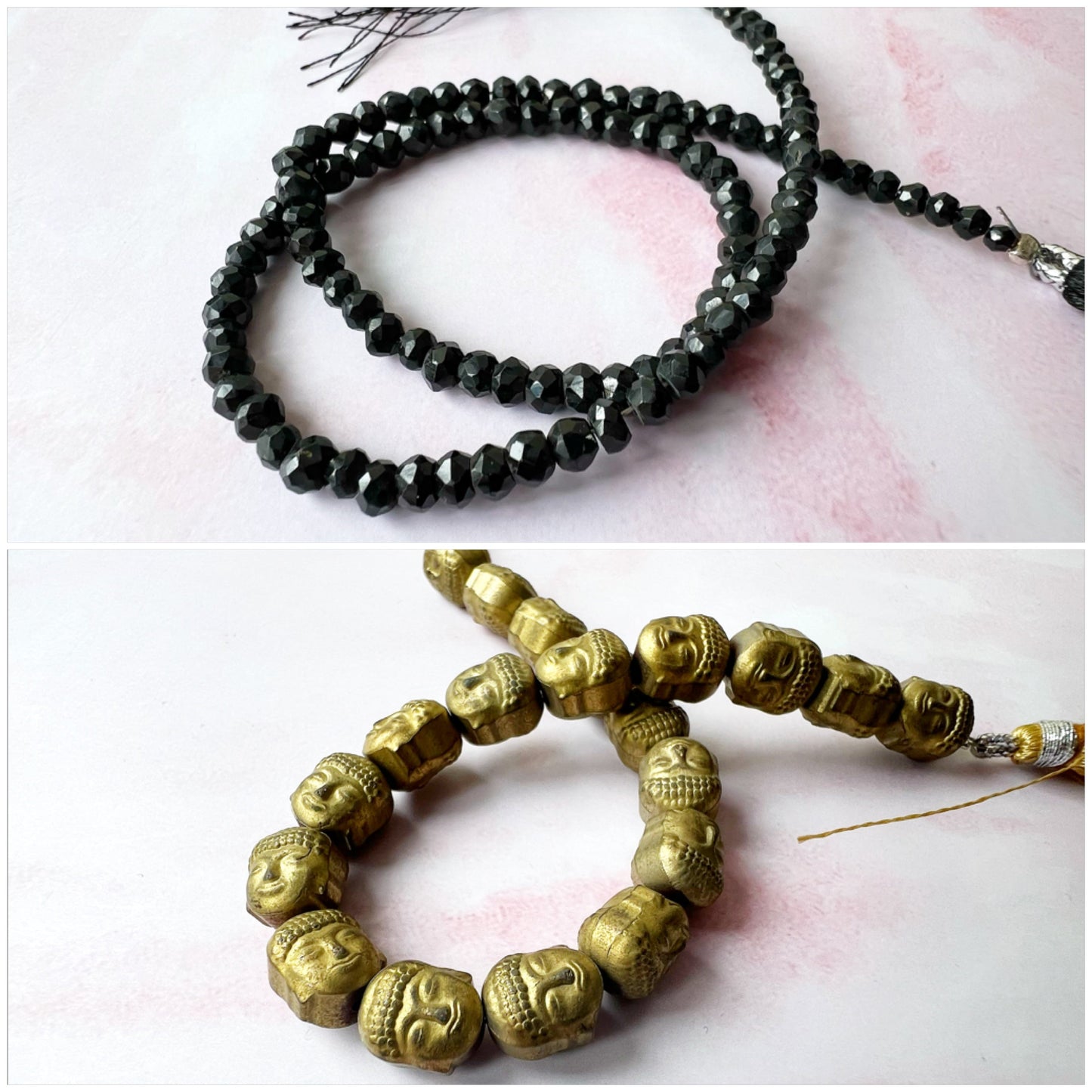 ROSE GOLD - Black Spinel Customisable bracelets