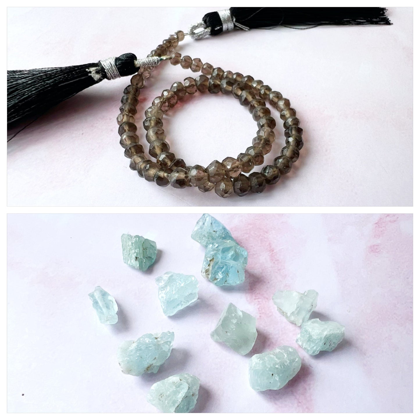 SILVER - Smokey Quartz Customisable bracelets