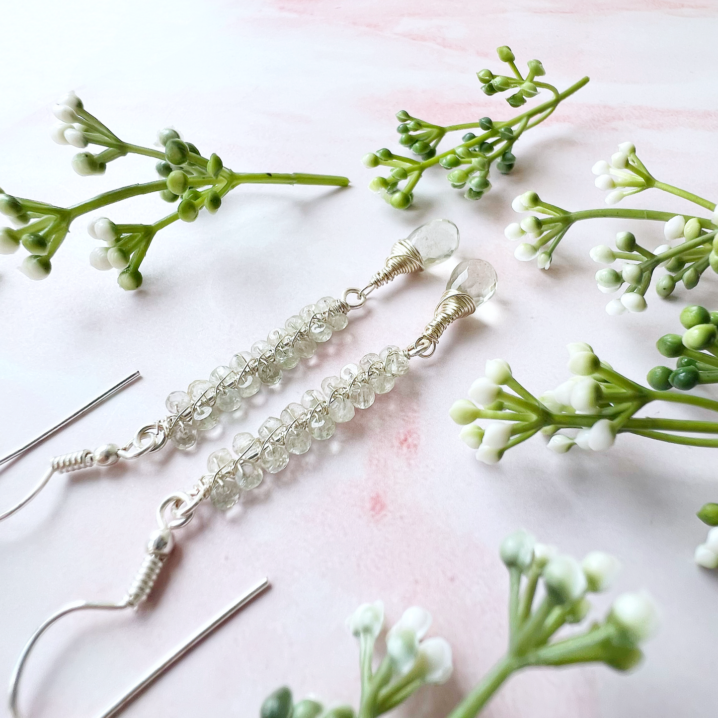 Prasiolite (Green Amethyst) Earrings