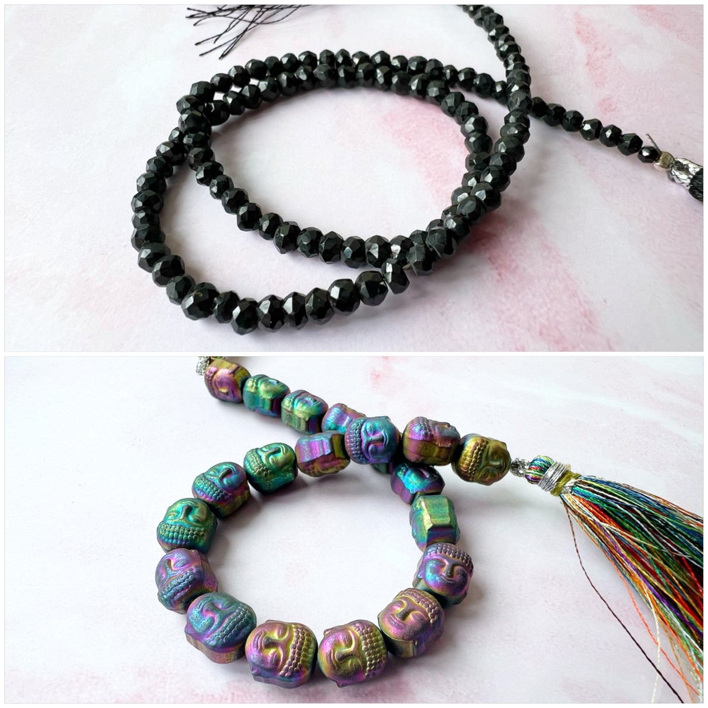 ROSE GOLD - Black Spinel Customisable bracelets