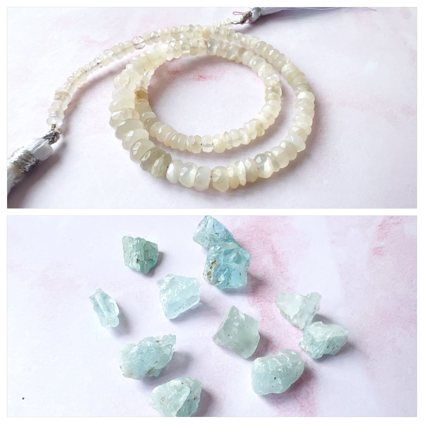 SILVER - White Moonstone Customisable bracelets