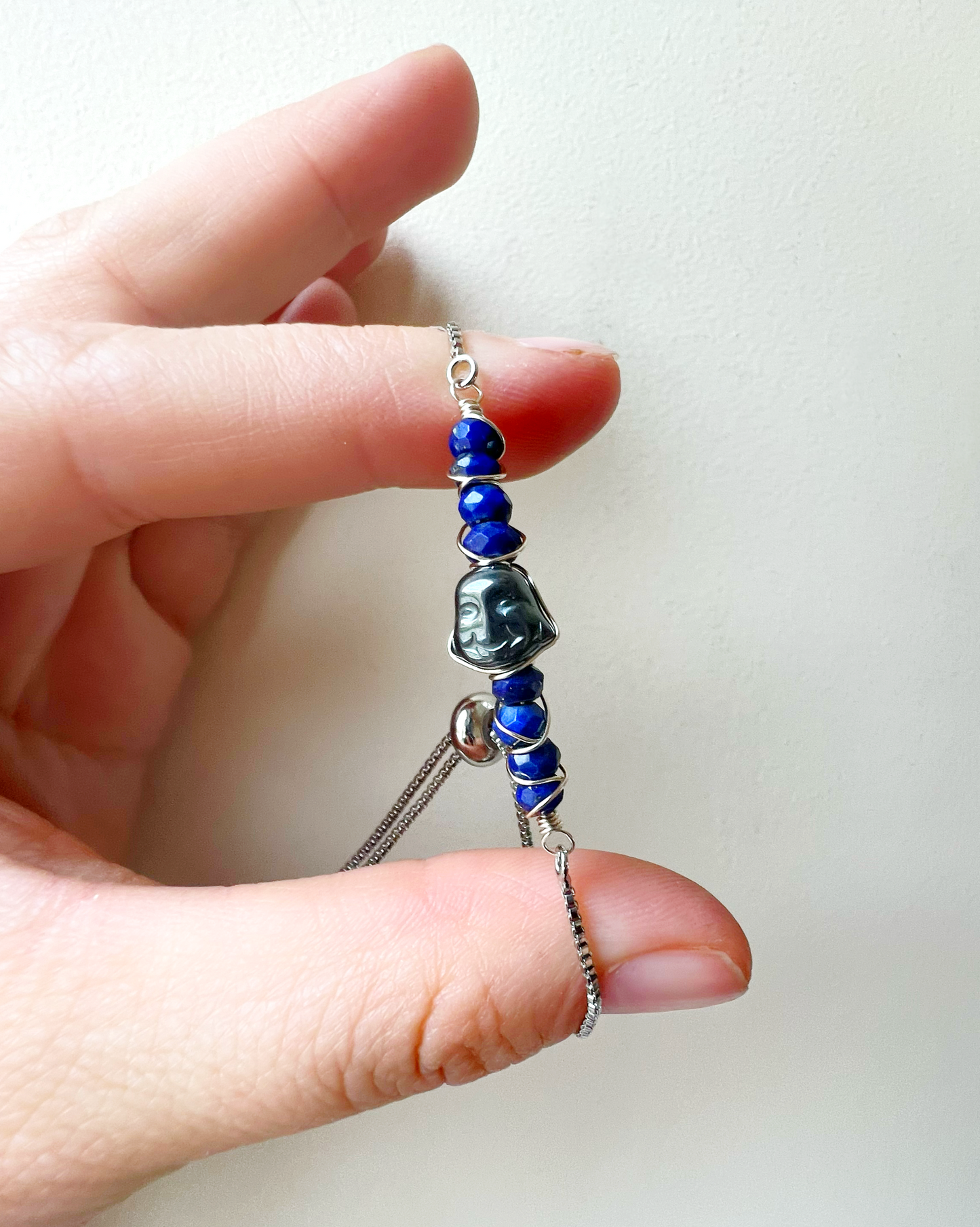 SILVER - Lapis Lazuli Customisable bracelets