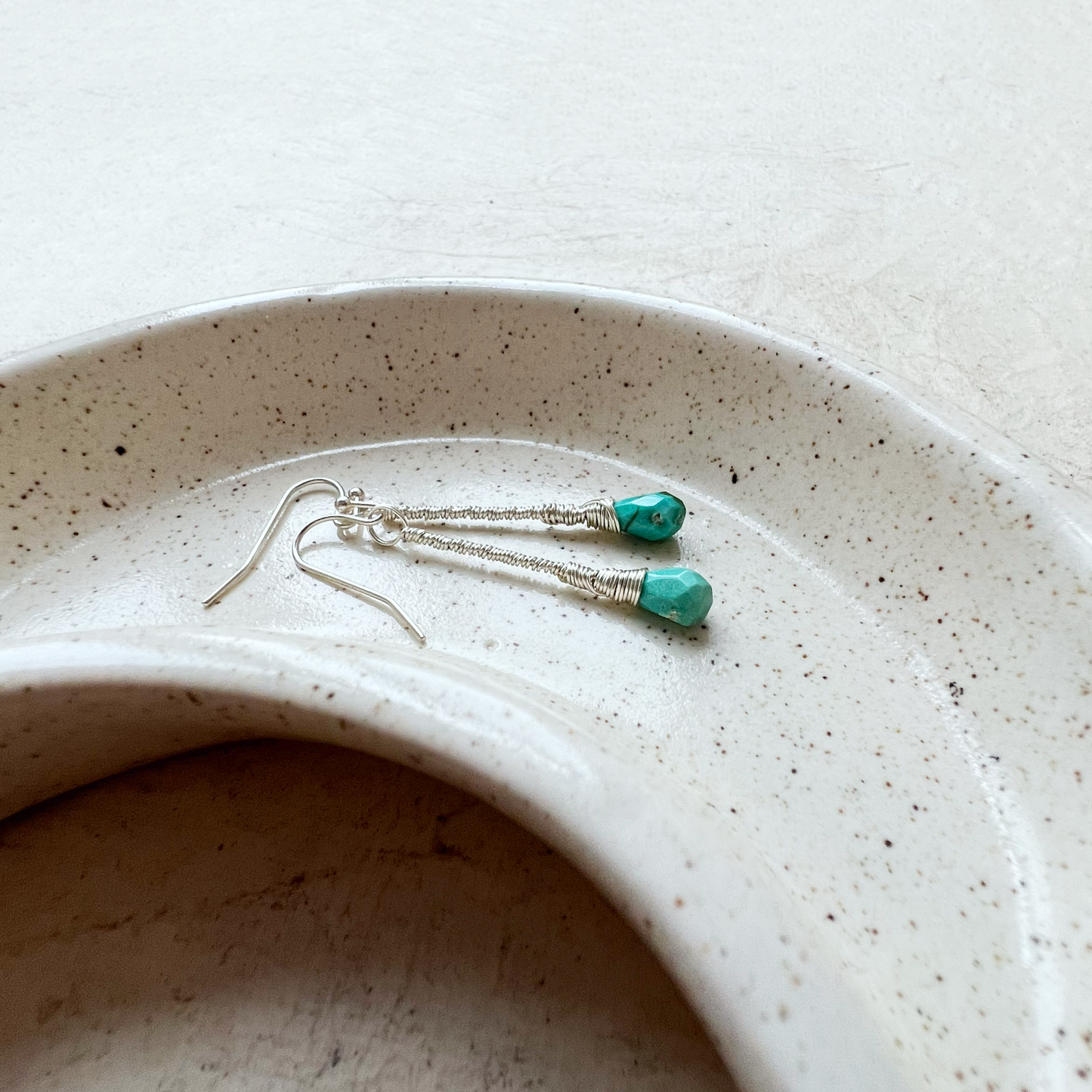 Turquoise Elegant Drop Silver Earrings