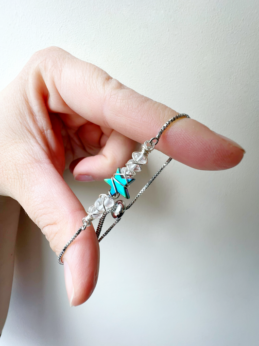 SILVER - Clear Quartz Customisable bracelets