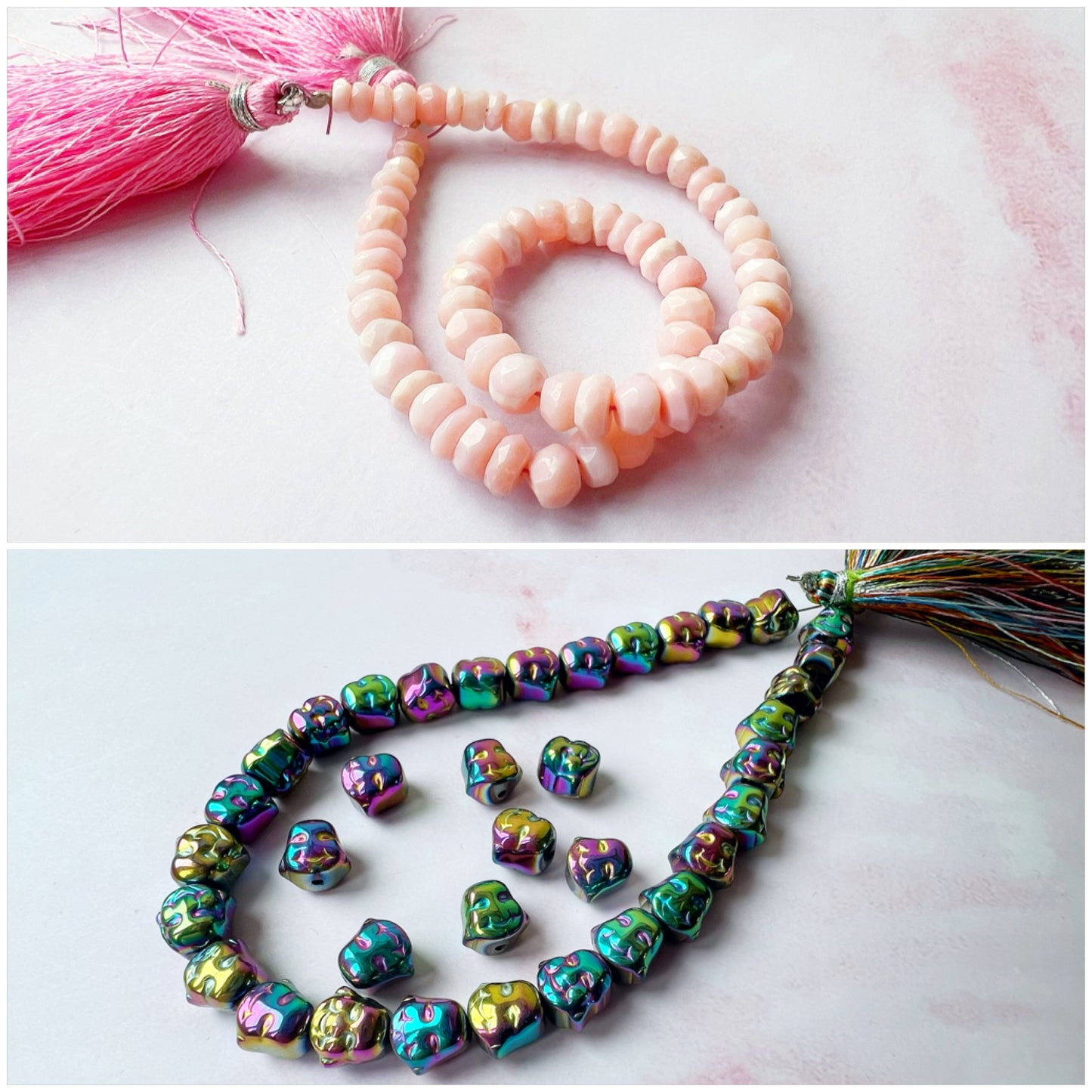 GOLD - Pink Opal Customisable bracelets