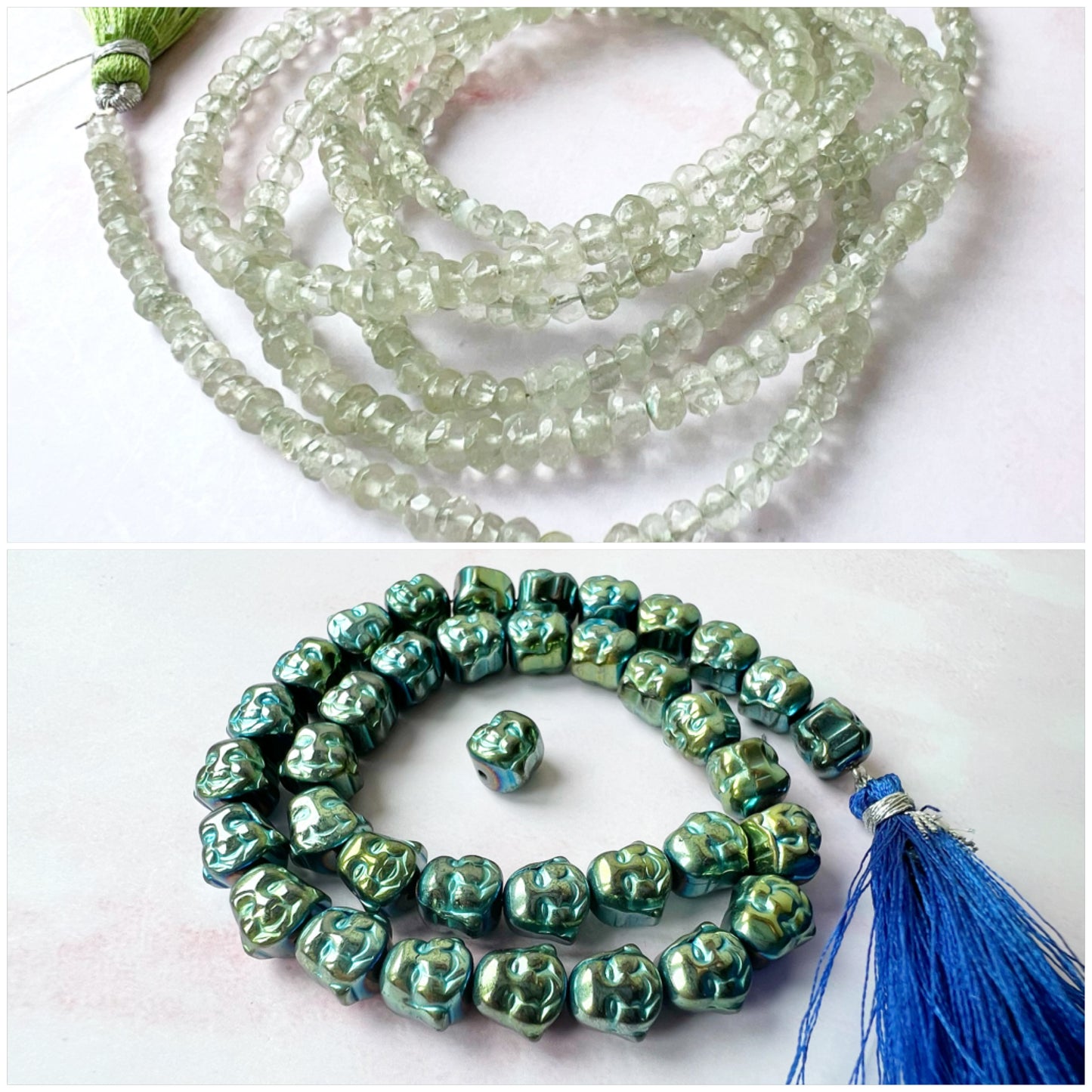 GOLD - Green Amethyst (Prasiolite) Customisable bracelets