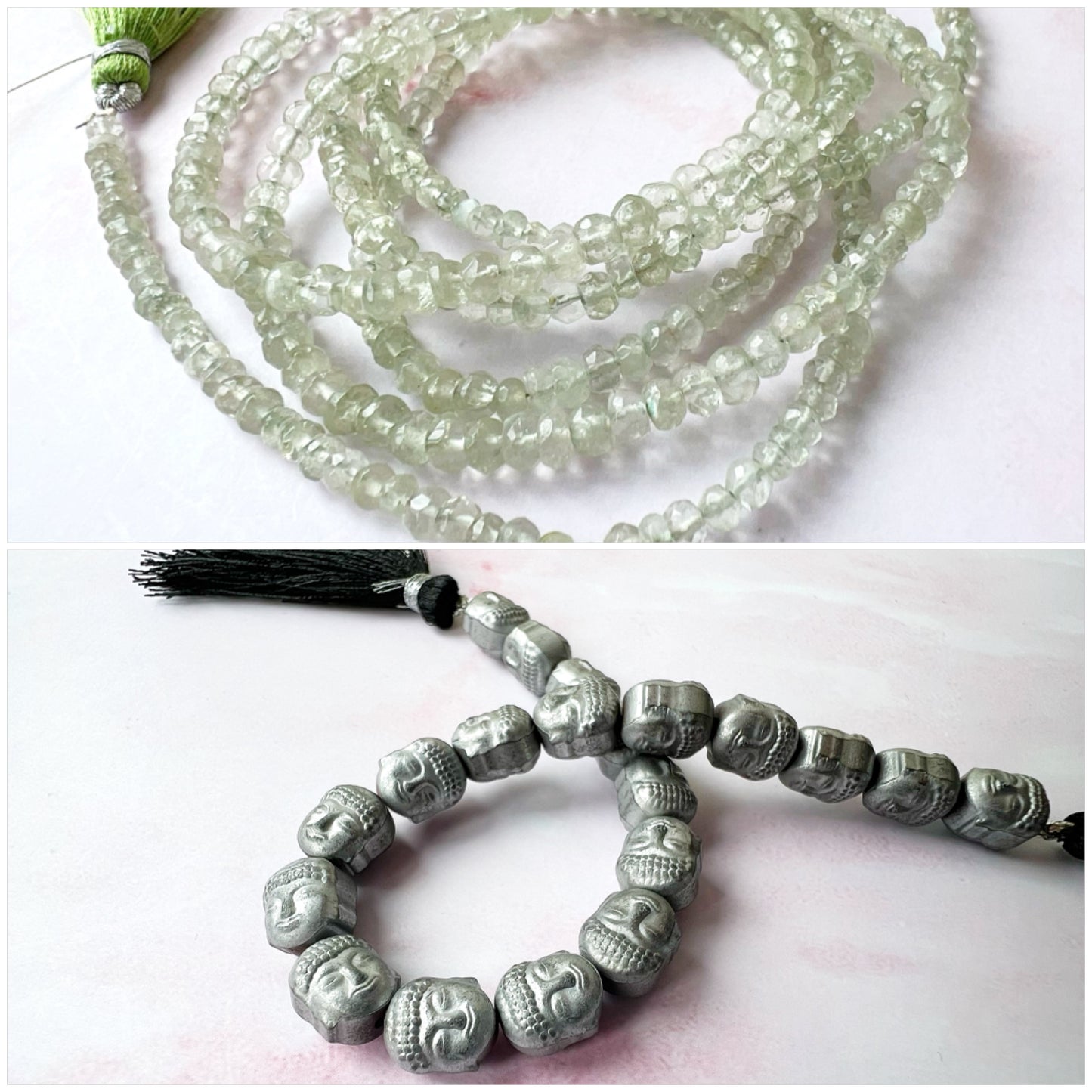 GOLD - Green Amethyst (Prasiolite) Customisable bracelets