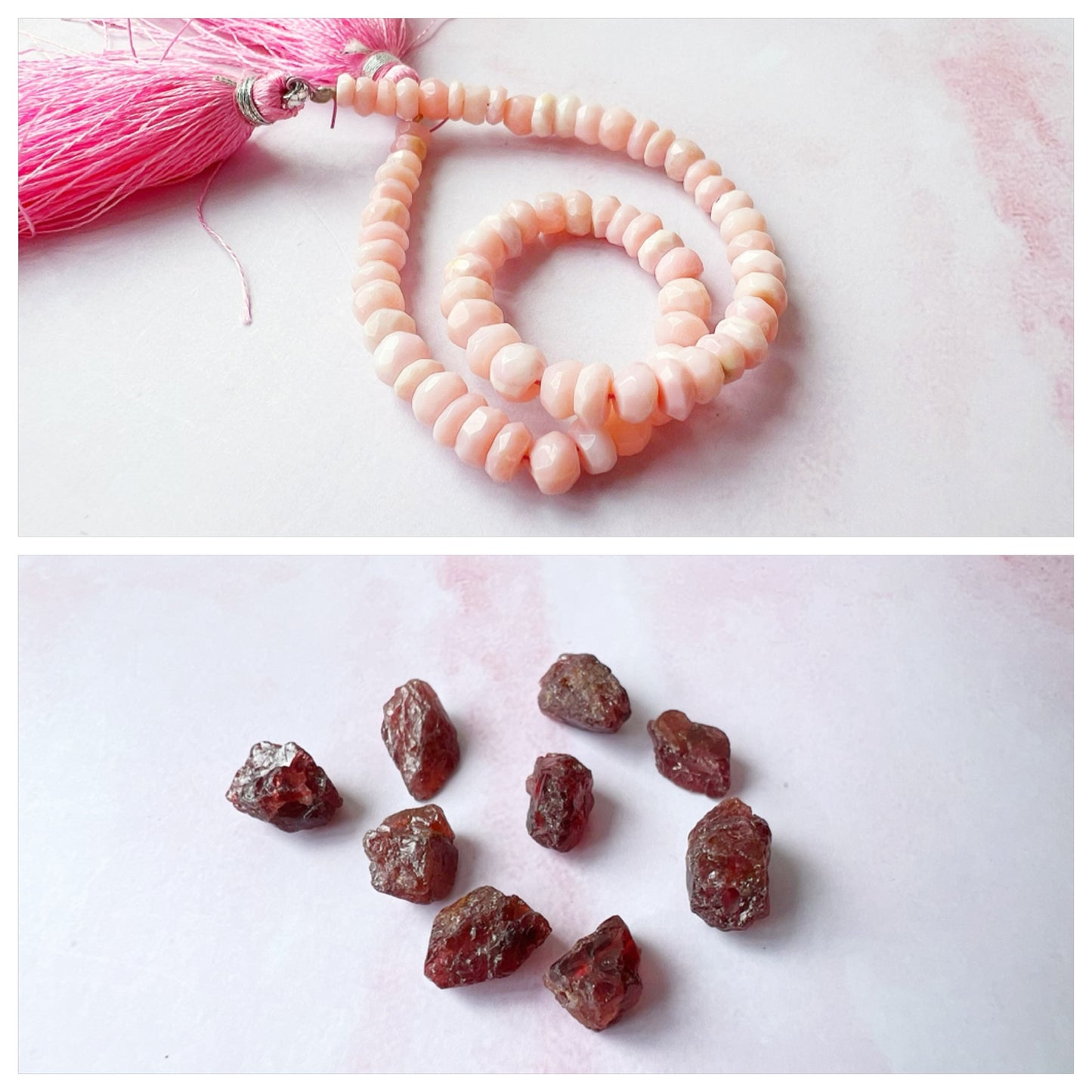 GOLD - Pink Opal Customisable bracelets