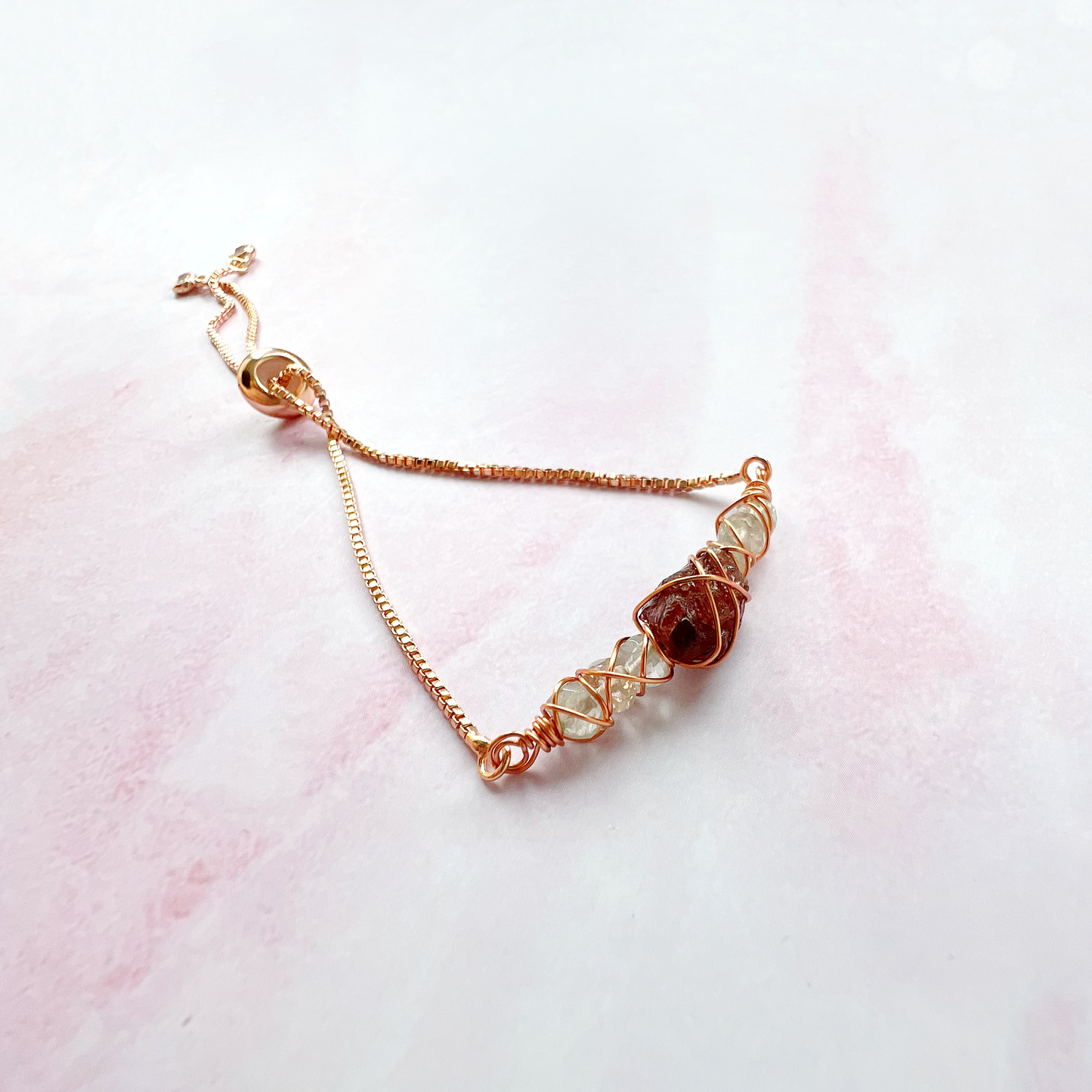 ROSE GOLD - Green Amethyst (Prasiolite) Customisable bracelets