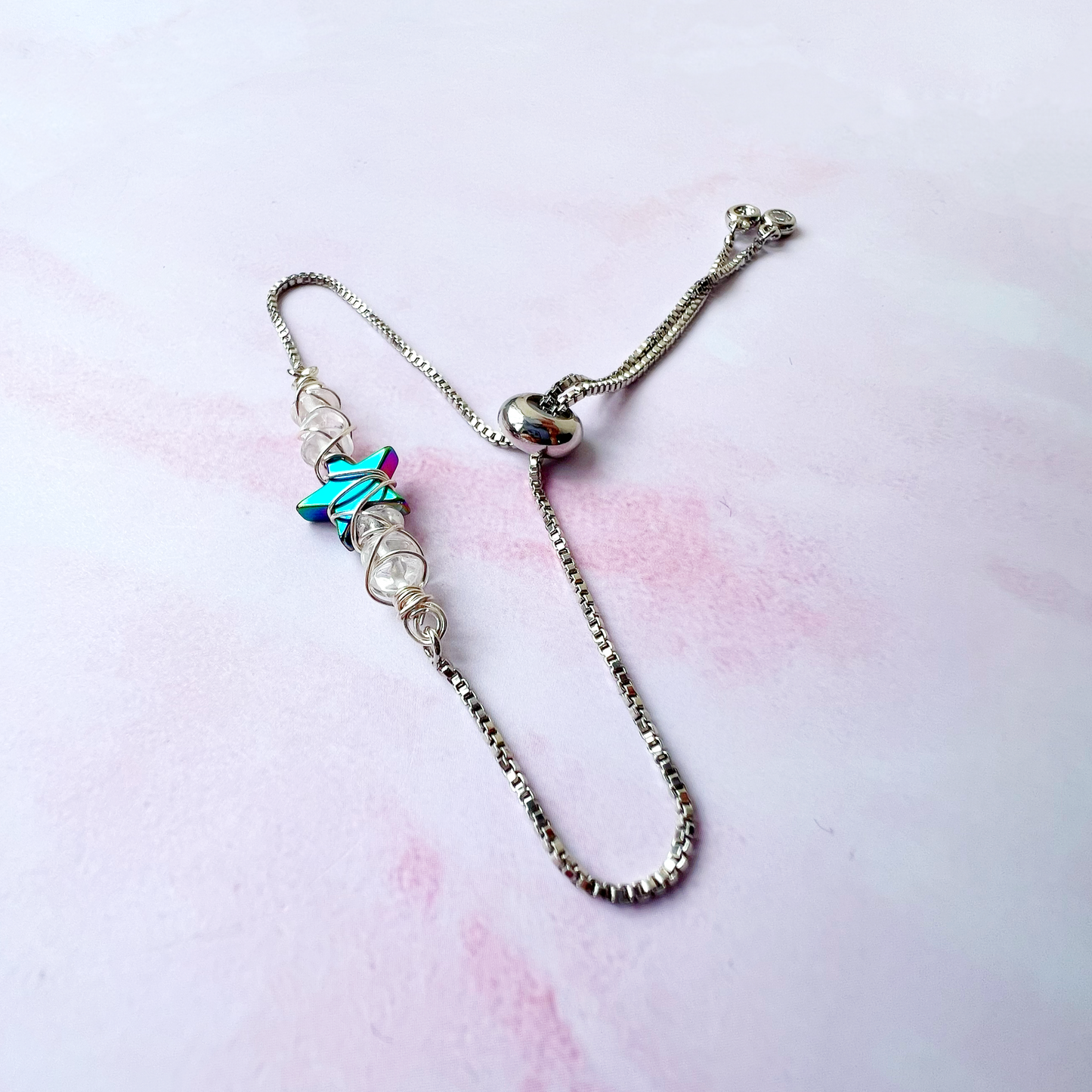 SILVER - Clear Quartz Customisable bracelets