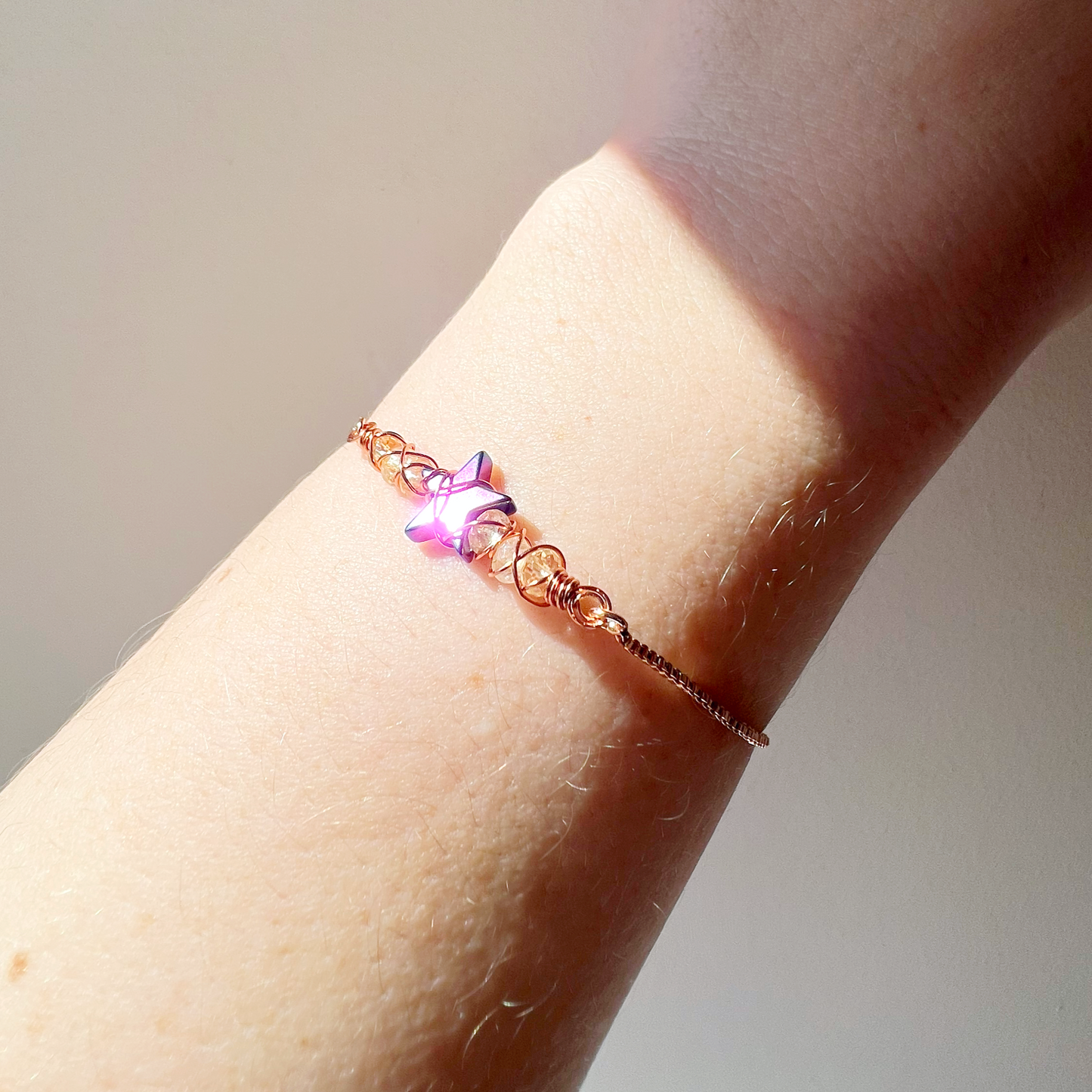 ROSE GOLD - Citrine Customisable bracelets
