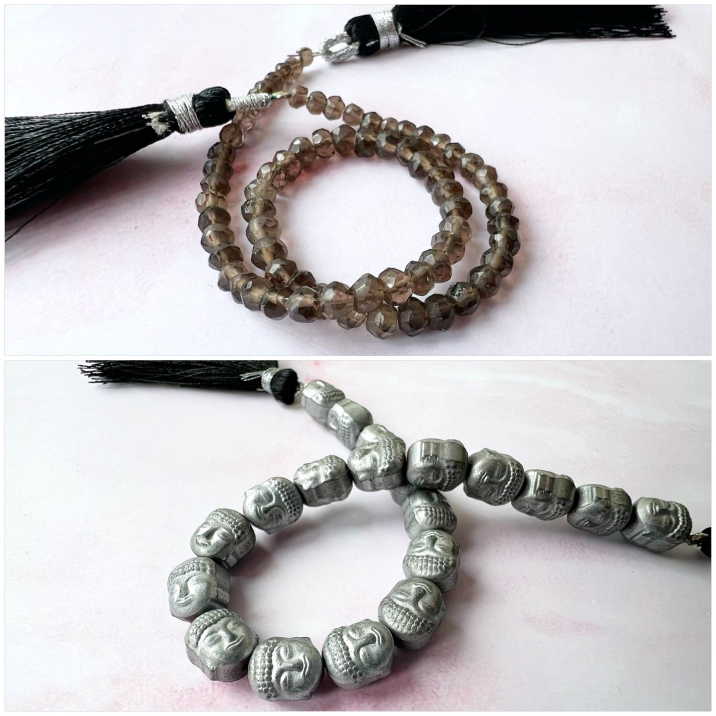 SILVER - Smokey Quartz Customisable bracelets