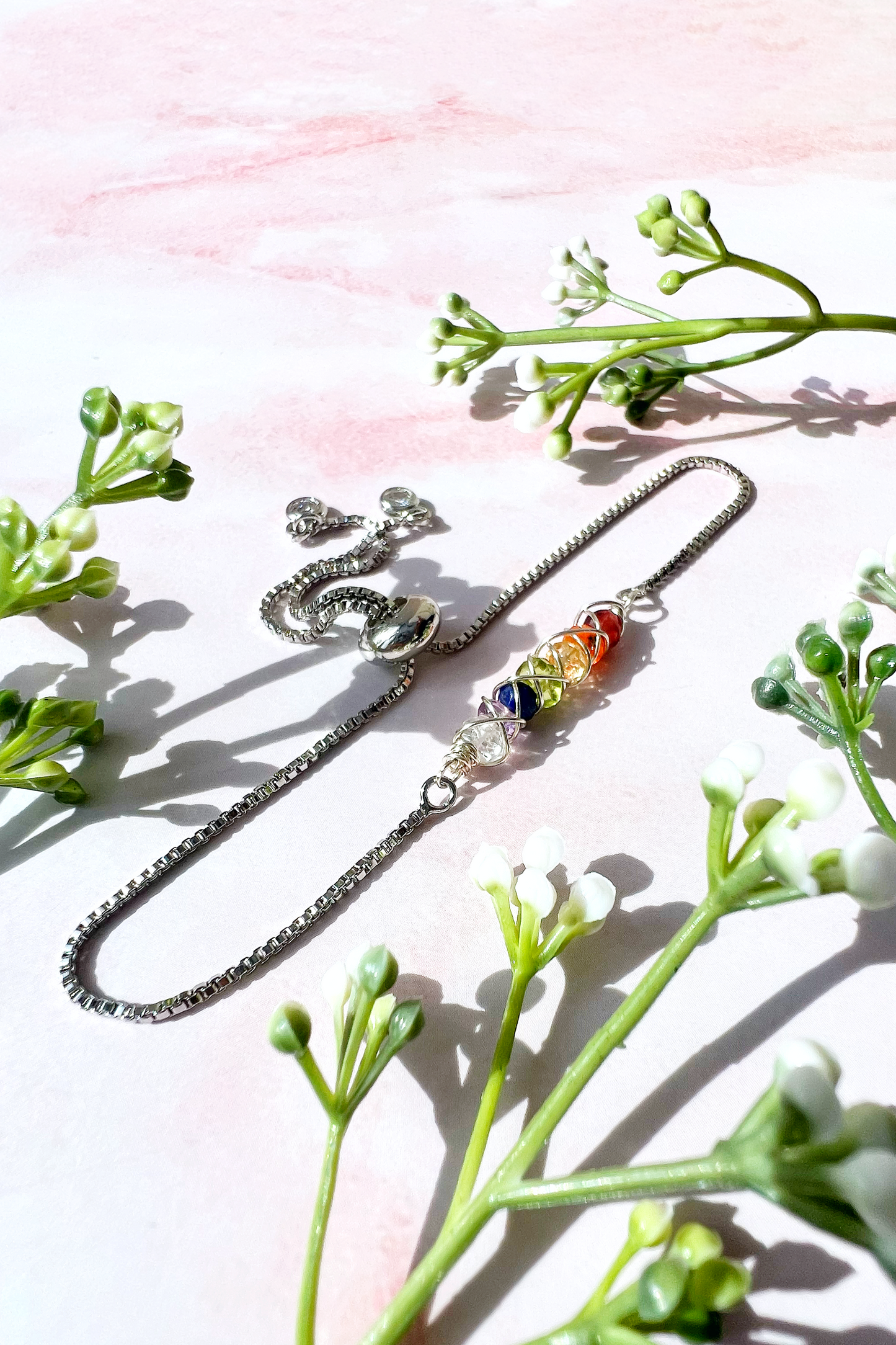 Rainbow Chakra Adjustable Bracelet