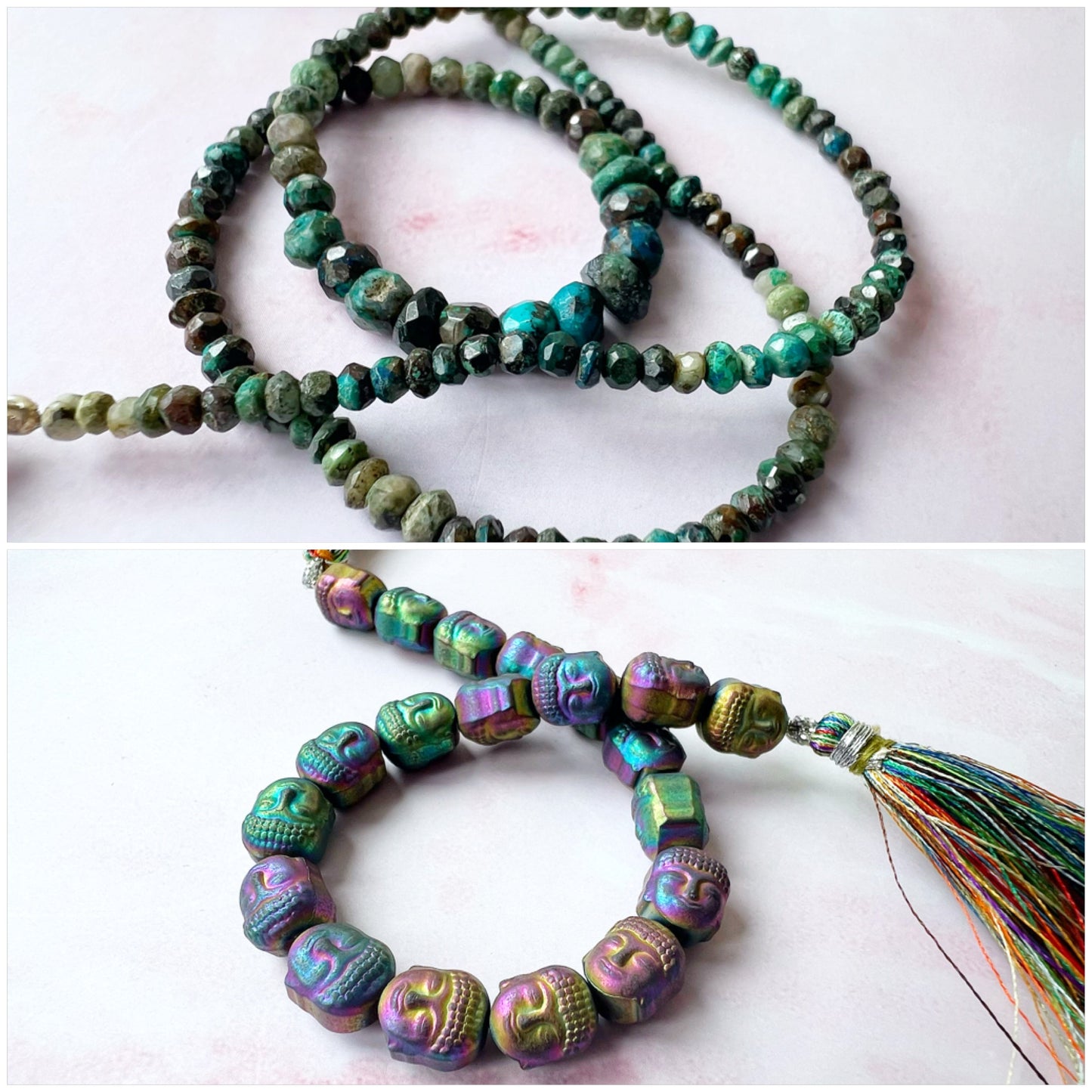 ROSE GOLD - Chrysocolla Customisable bracelets