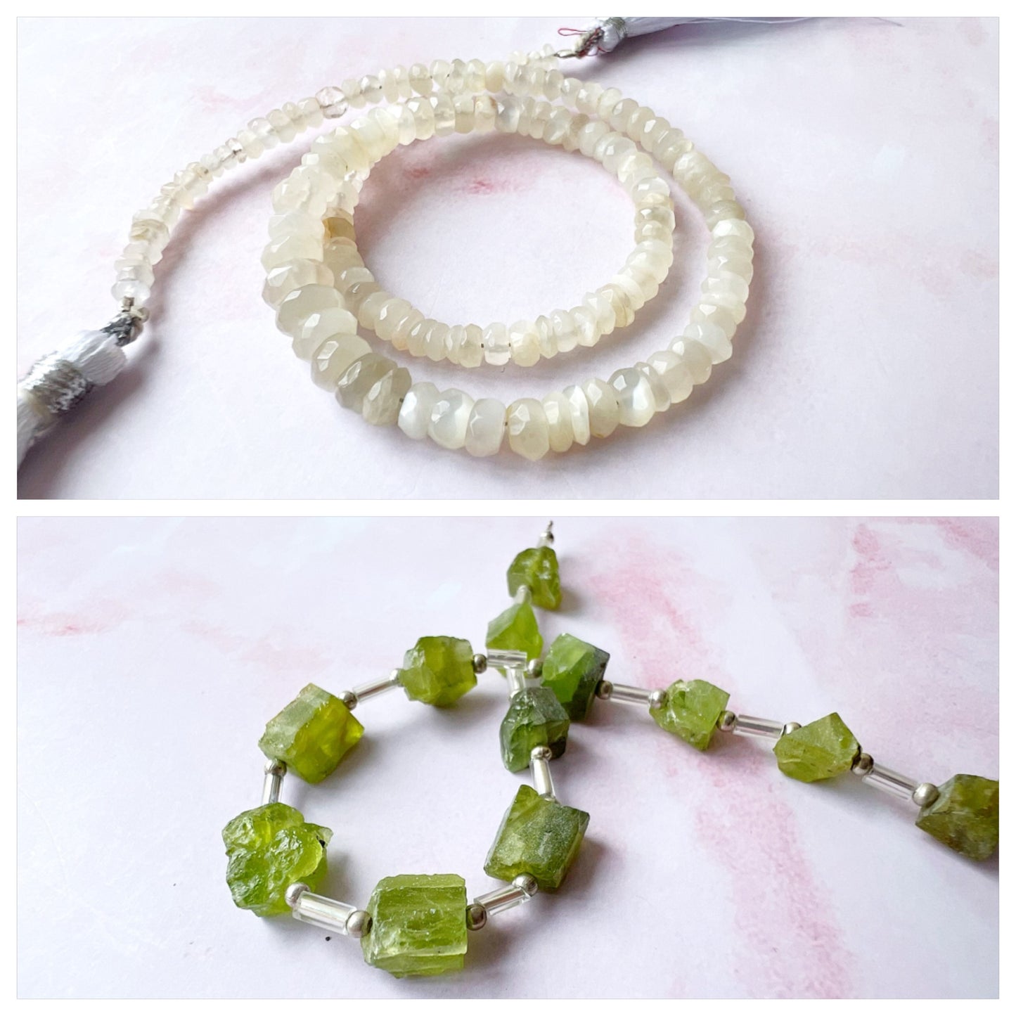 GOLD - White Moonstone Customisable bracelets