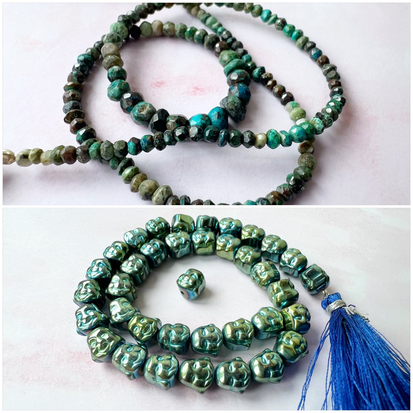 ROSE GOLD - Chrysocolla Customisable bracelets