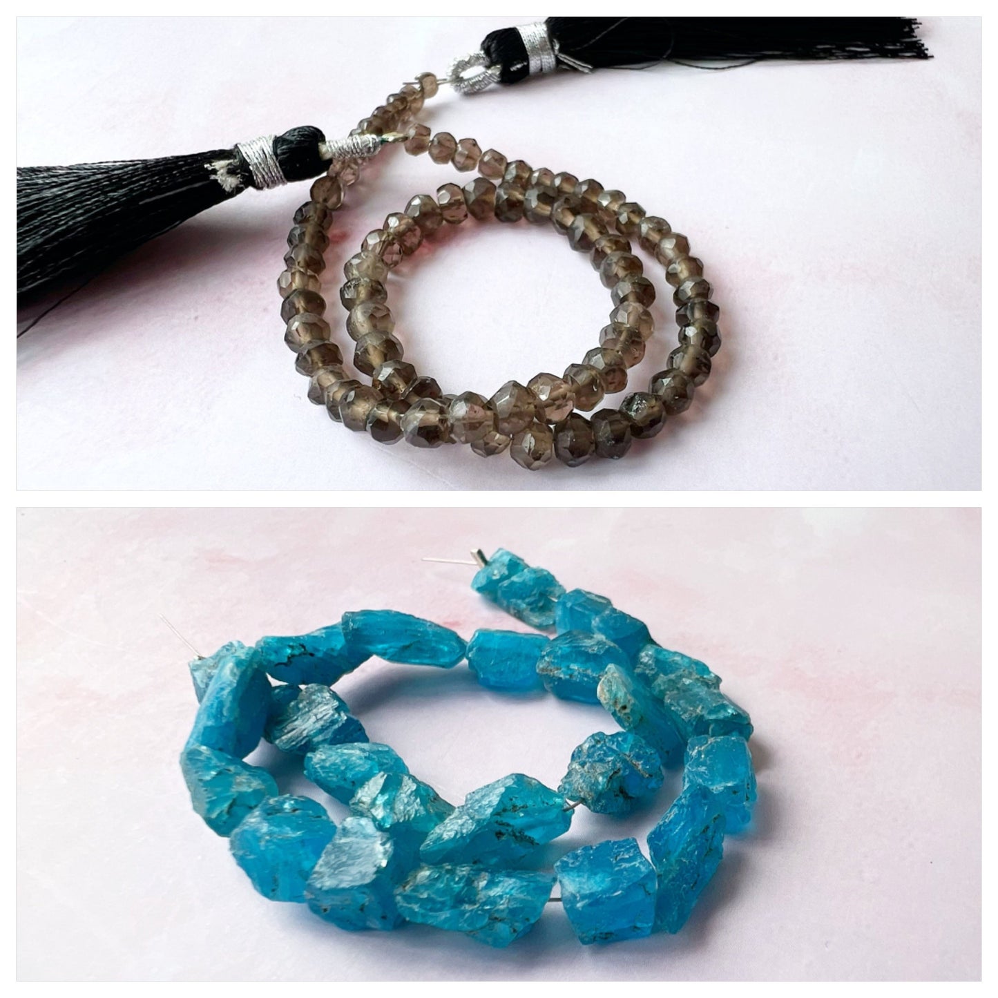 SILVER - Smokey Quartz Customisable bracelets