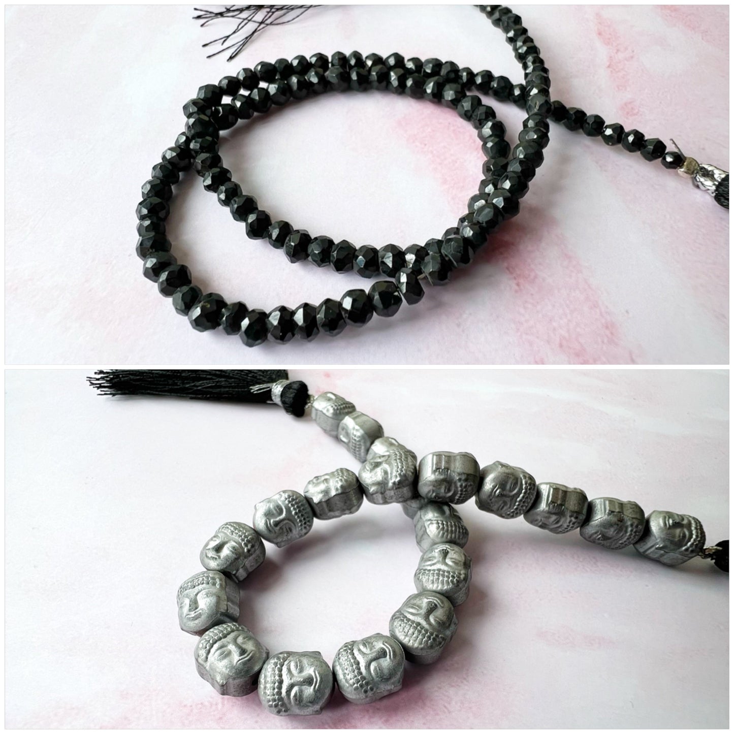 ROSE GOLD - Black Spinel Customisable bracelets