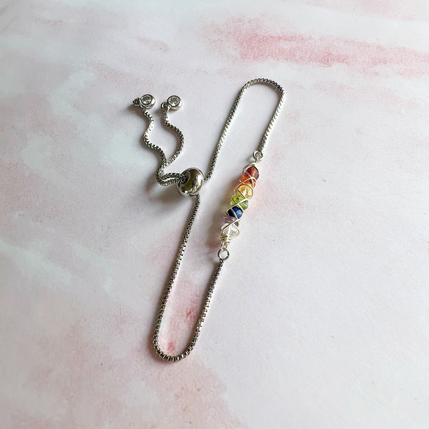 Rainbow Chakra Adjustable Bracelet