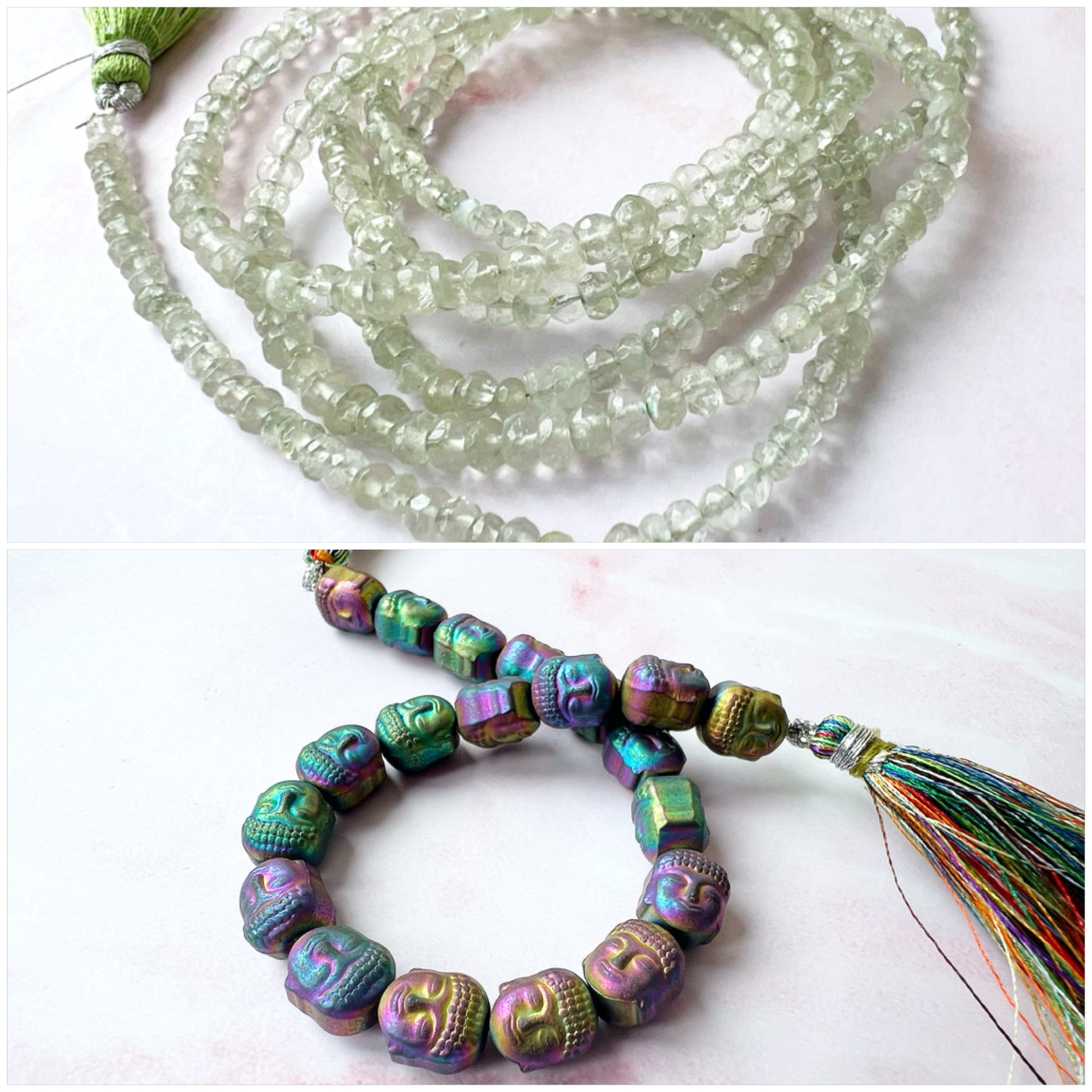 GOLD - Green Amethyst (Prasiolite) Customisable bracelets