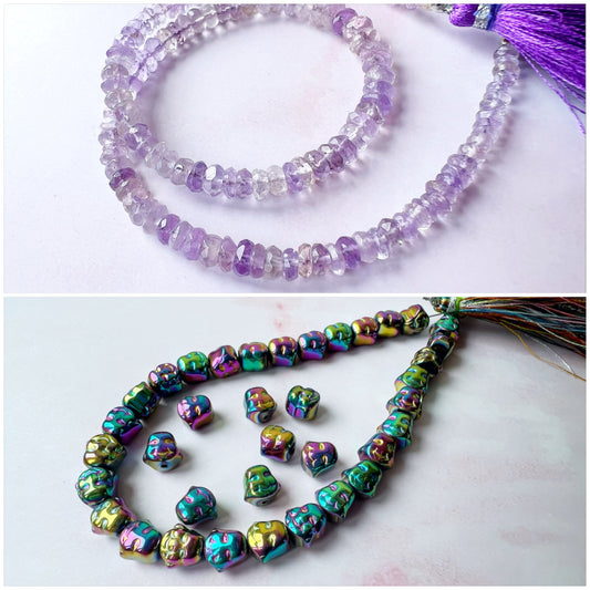 GOLD - Pink Amethyst Customisable bracelets