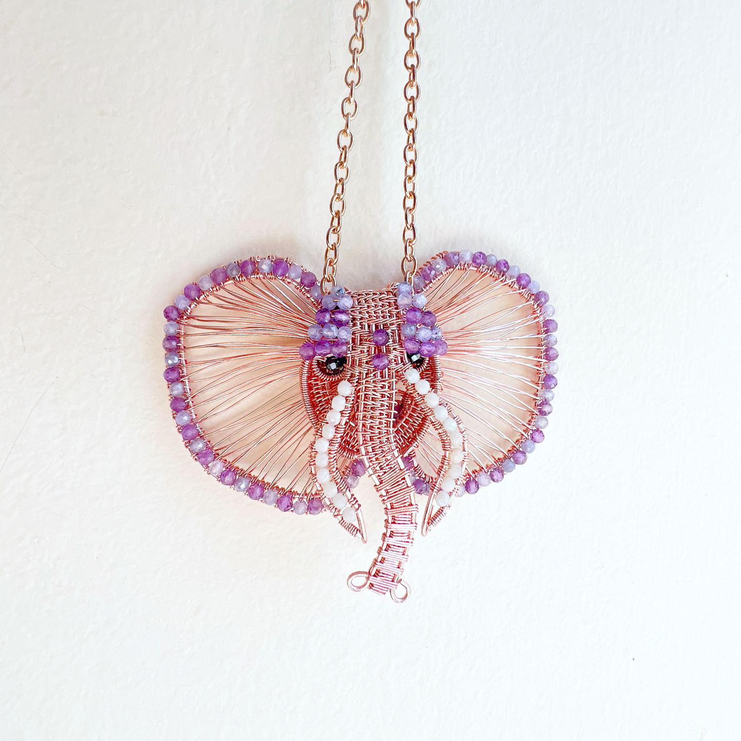 Pink Baby Elephant Necklace