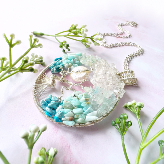 Frozen Lake Tree of Life Necklace