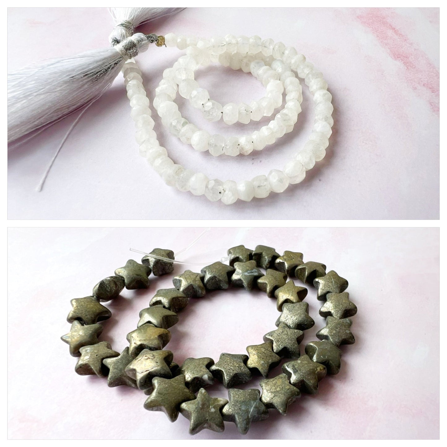 GOLD - Rainbow Moonstone Customisable bracelets