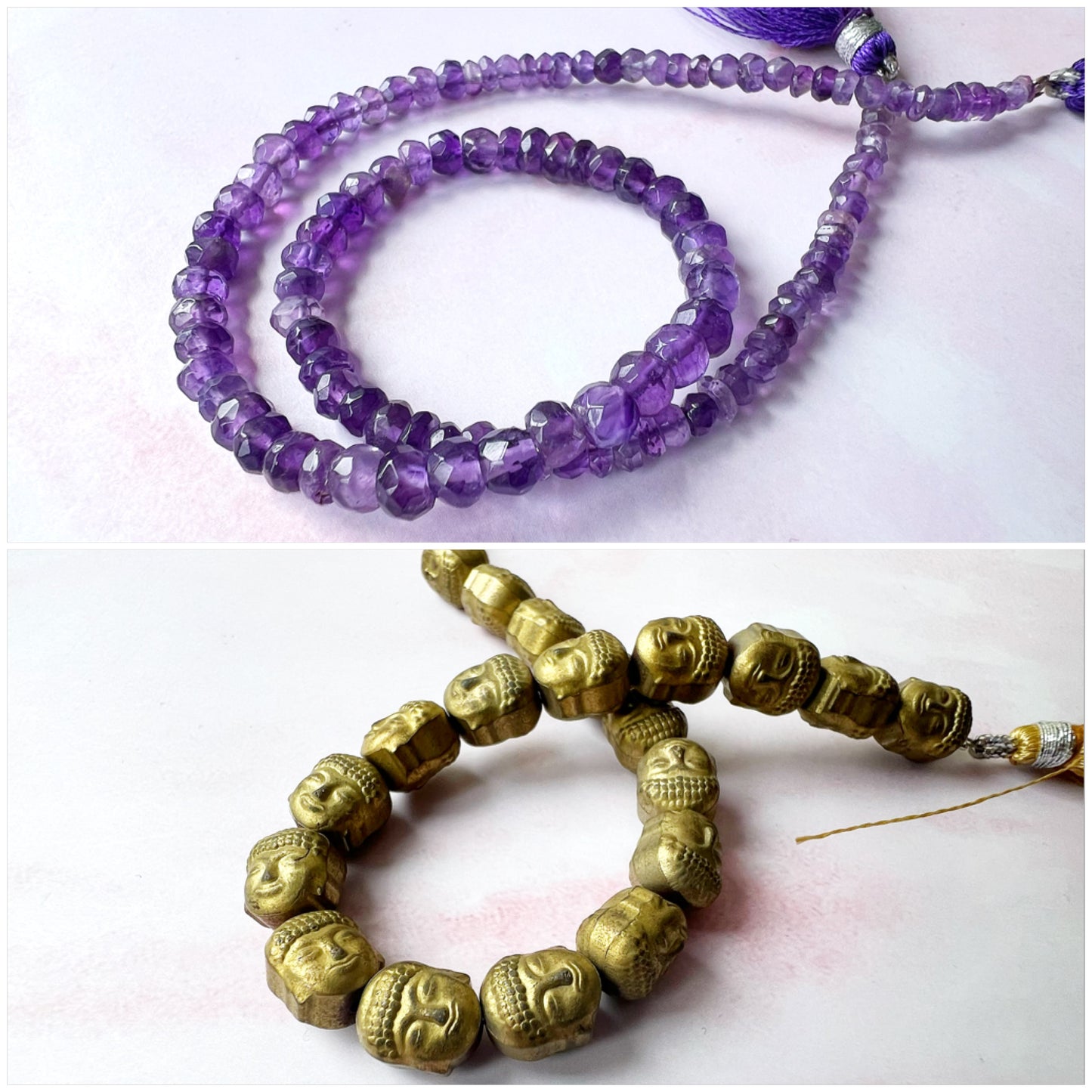 GOLD - Amethyst Customisable bracelets - adjustable