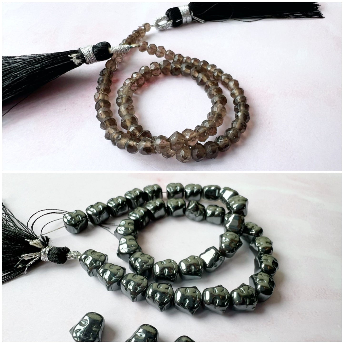 SILVER - Smokey Quartz Customisable bracelets