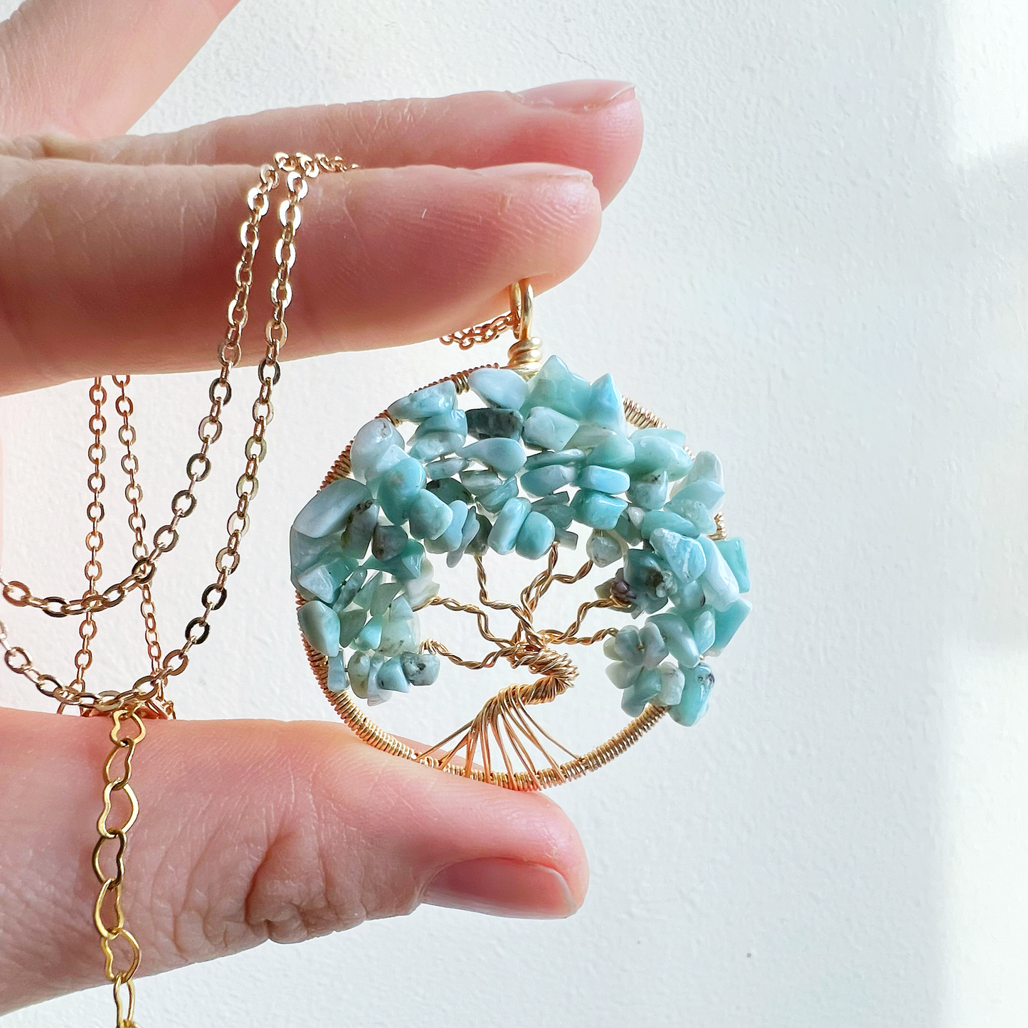 Larimar Tree of Life Pendant