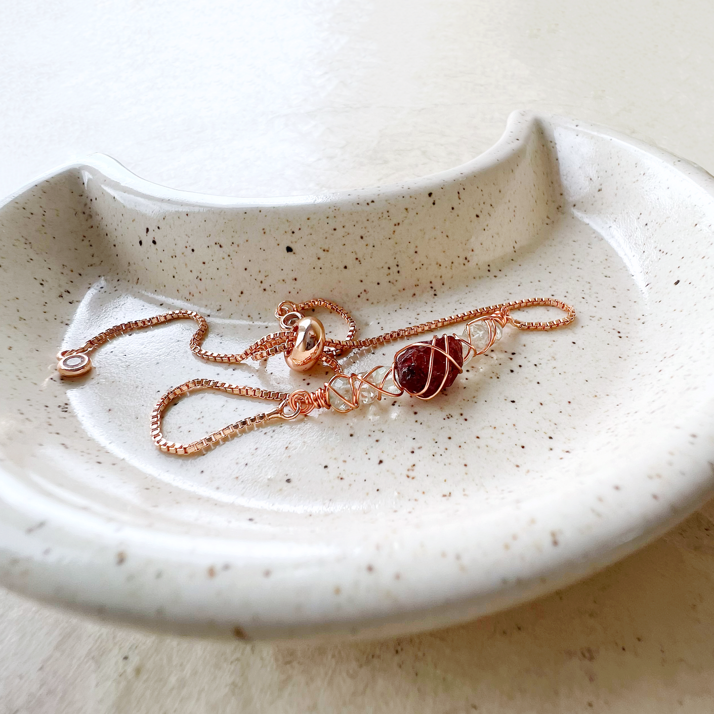 ROSE GOLD - Green Amethyst (Prasiolite) Customisable bracelets