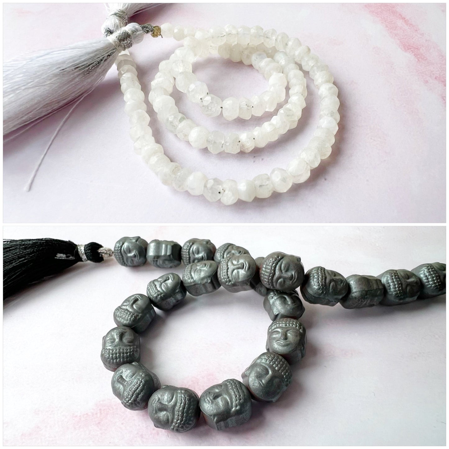 ROSE GOLD - Rainbow Moonstone Customisable bracelets