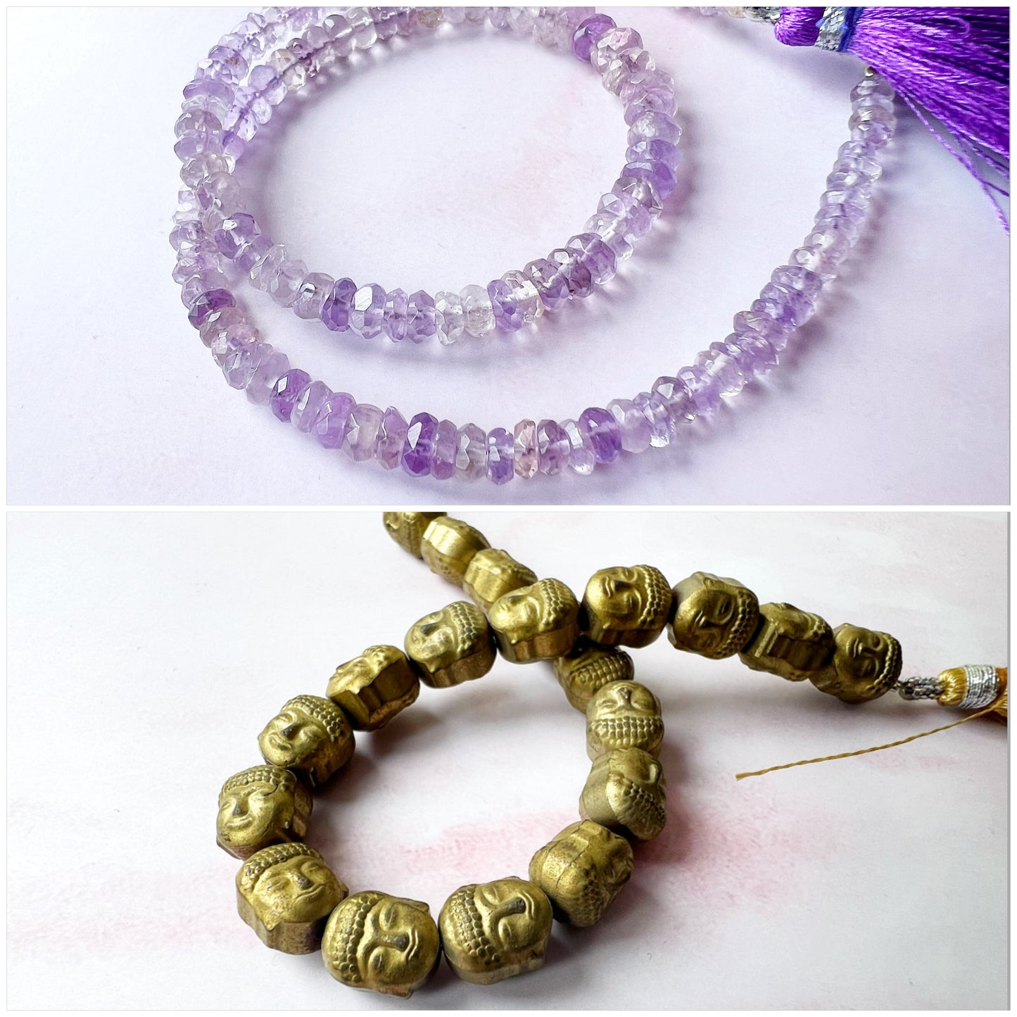 GOLD - Pink Amethyst Customisable bracelets