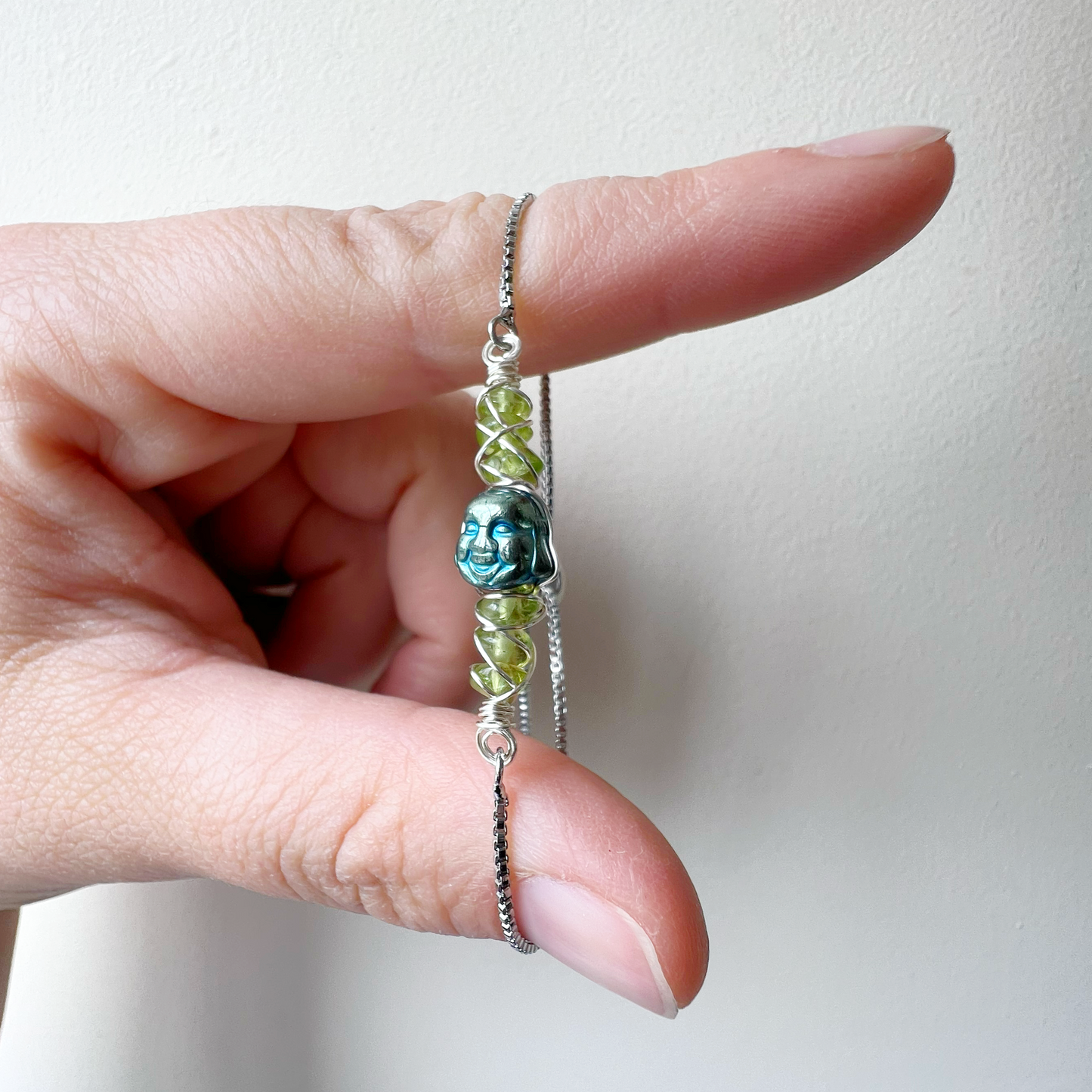 SILVER - Peridot Customisable bracelets
