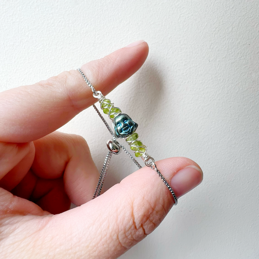 SILVER - Peridot Customisable bracelets