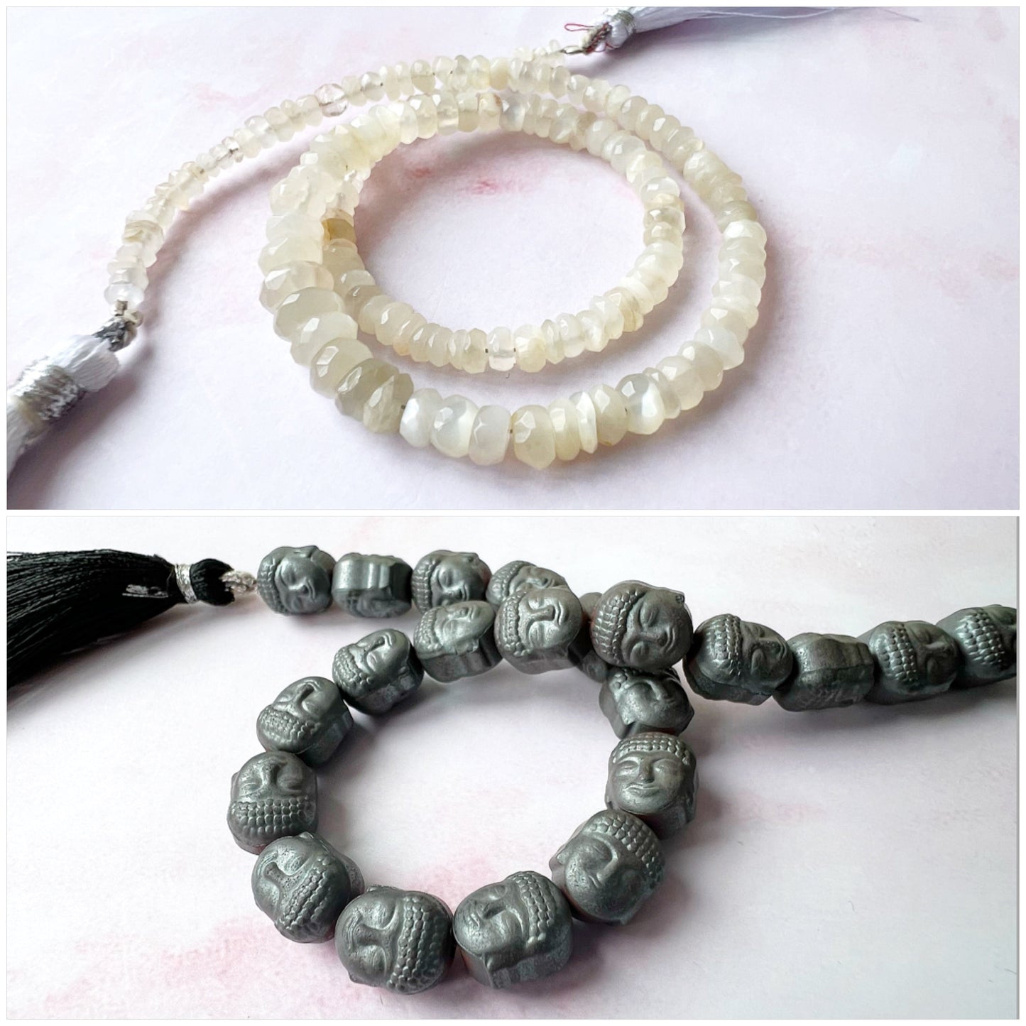 SILVER - White Moonstone Customisable bracelets