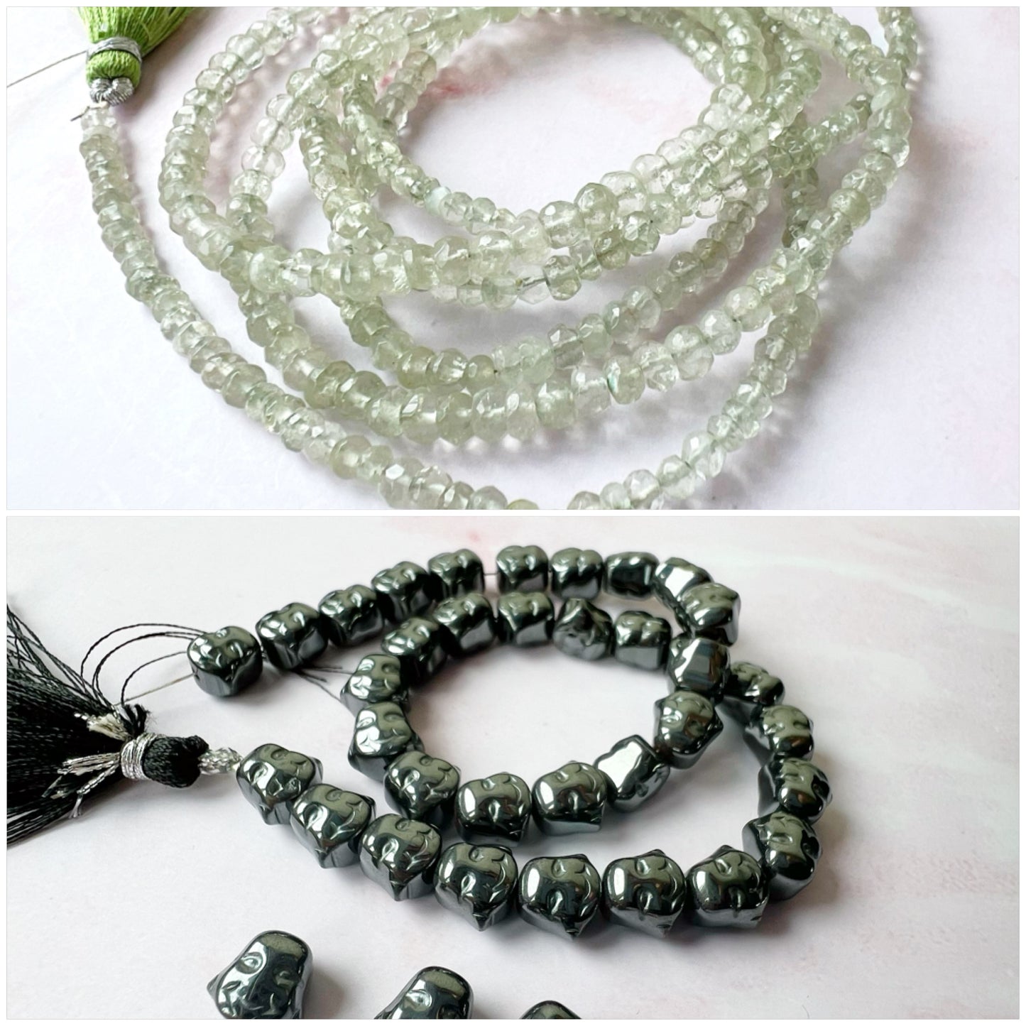 GOLD - Green Amethyst (Prasiolite) Customisable bracelets