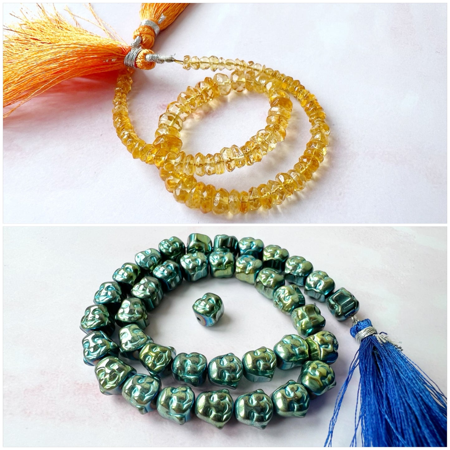 GOLD - Citrine Customisable bracelets - adjustable