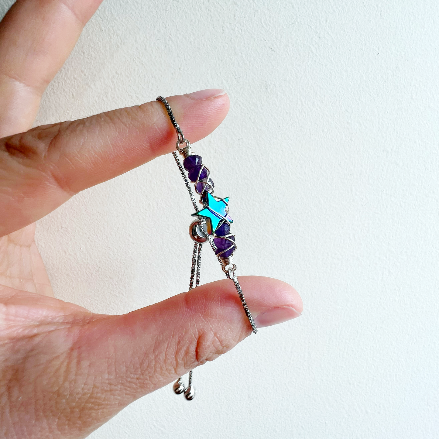 SILVER - Amethyst Customisable bracelets
