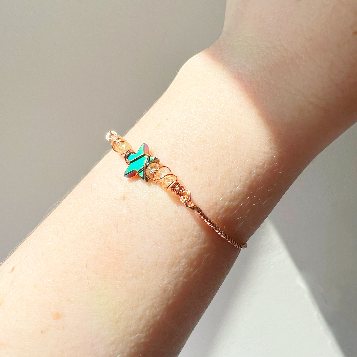 ROSE GOLD - Citrine Customisable bracelets