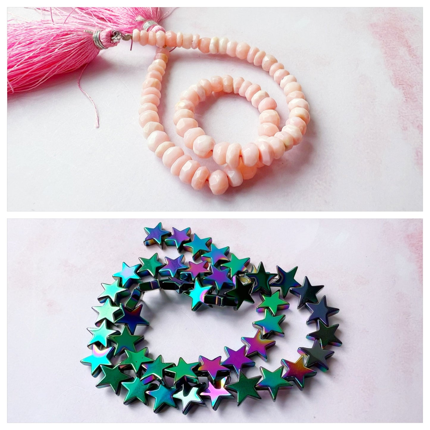 GOLD - Pink Opal Customisable bracelets