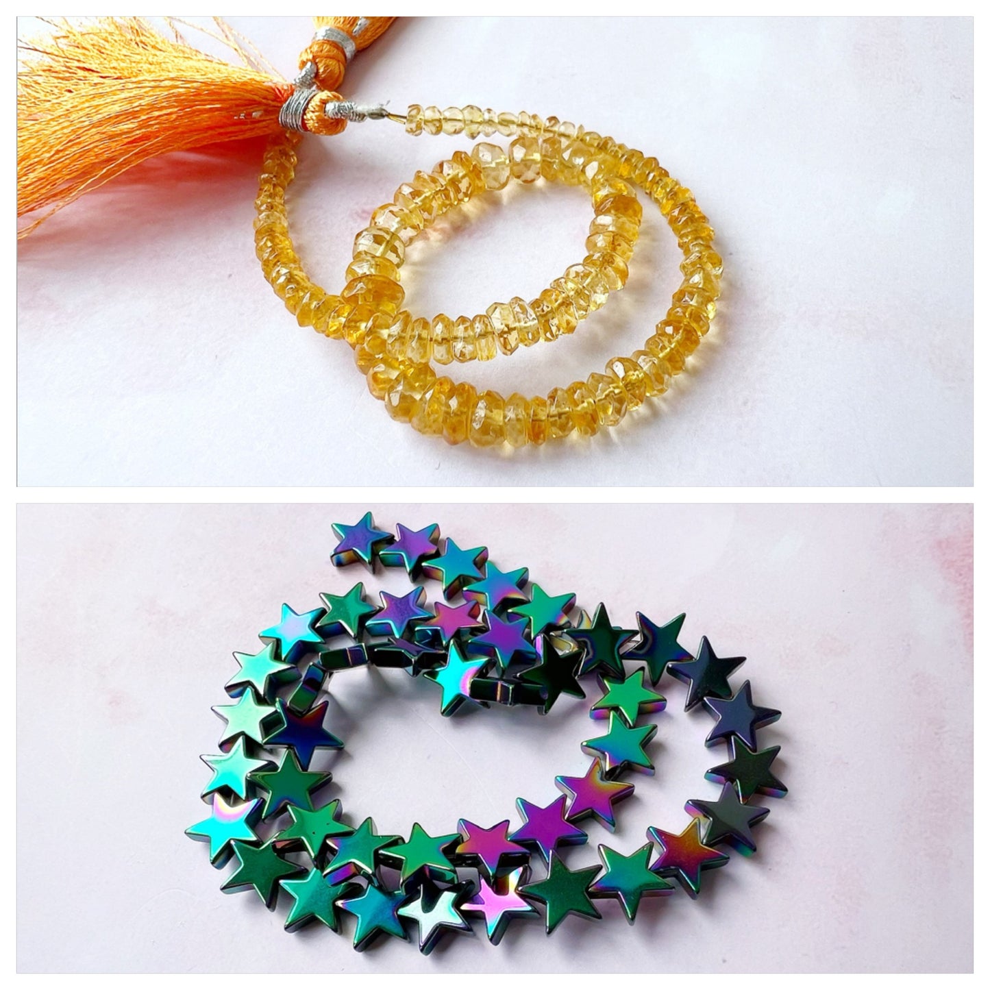 GOLD - Citrine Customisable bracelets - adjustable