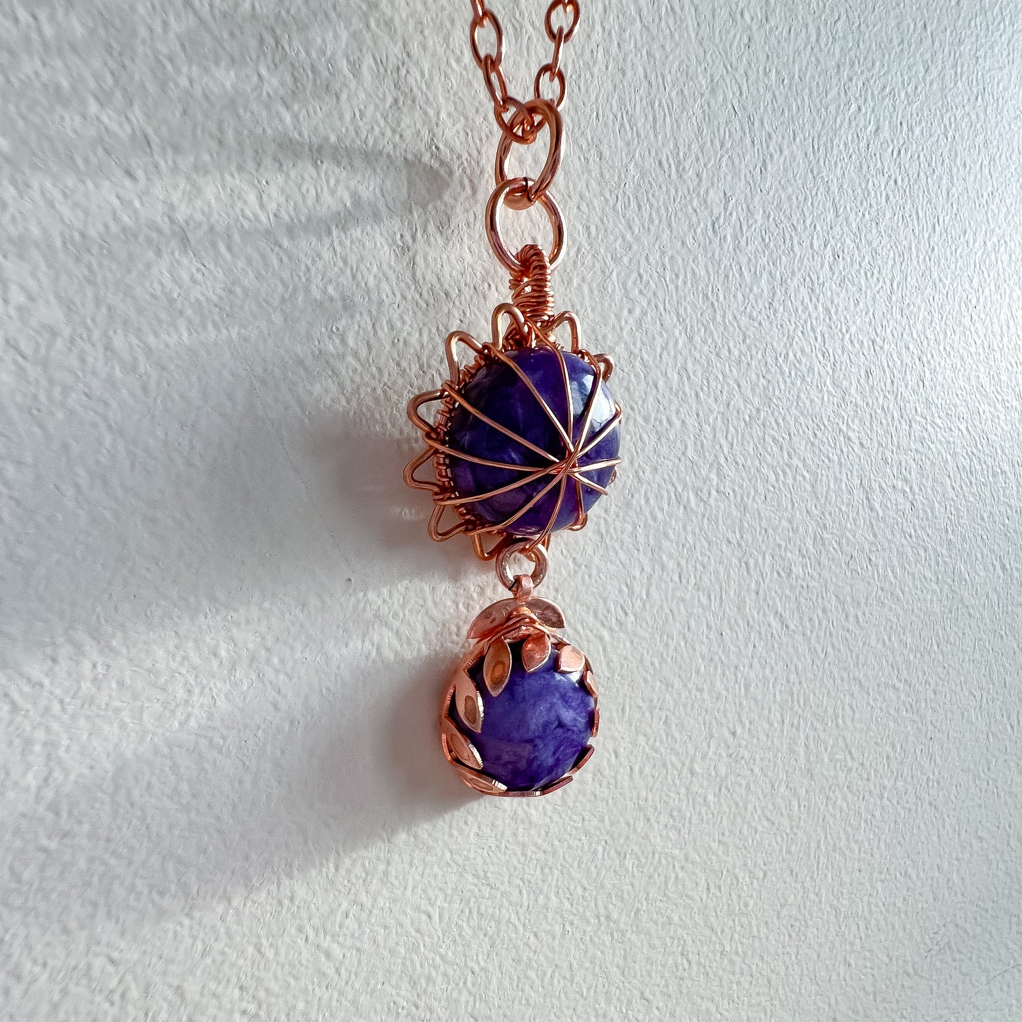 💜✨ Charoite Sunburst Duo Necklace ✨💜 Jewellery MakerTV Piece 🩷💚