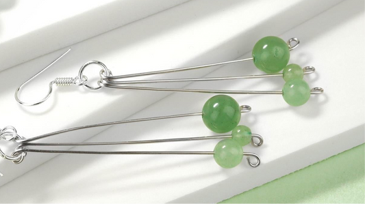 🌿 Aventurine Cascade Earrings 🌿 Jewellery MakerTV Piece 🩷💚