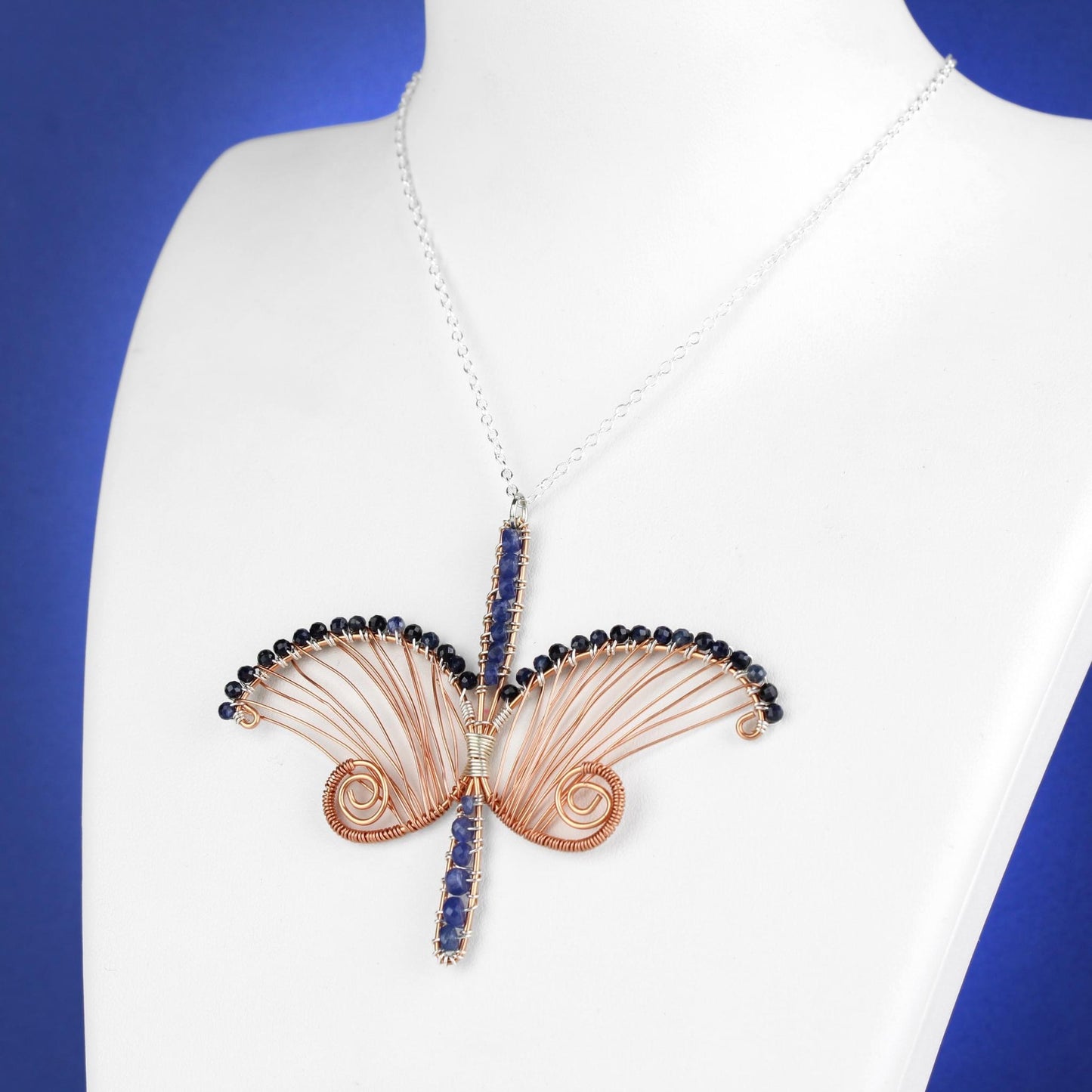 🦋 Sapphire Butterfly Pendant Necklace 🦋 Jewellery MakerTV Piece 🩷💚