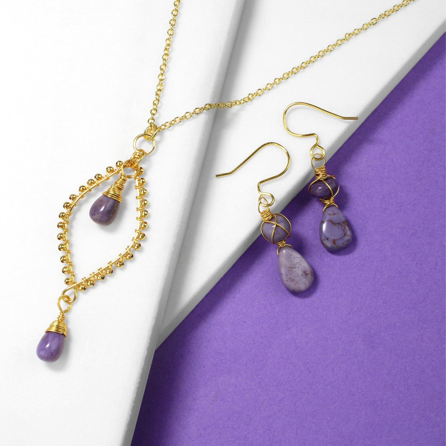 💜✨ Burmese Jadeite Drop Earrings ✨💜 Jewellery MakerTV Piece 🩷💚