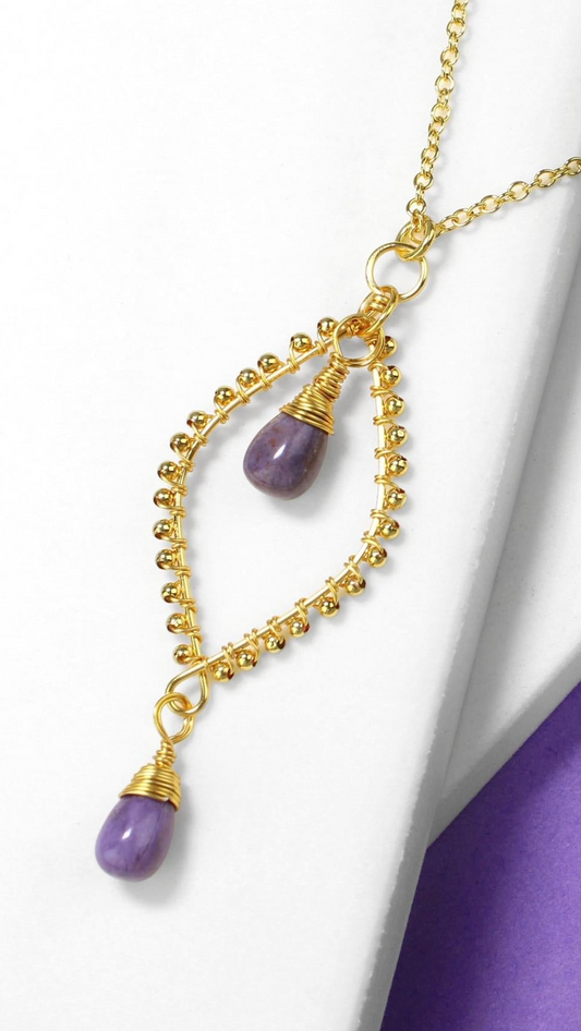 💜✨ Burmese Jadeite Gold Plated Necklace ✨💜 Jewellery MakerTV Piece 🩷💚