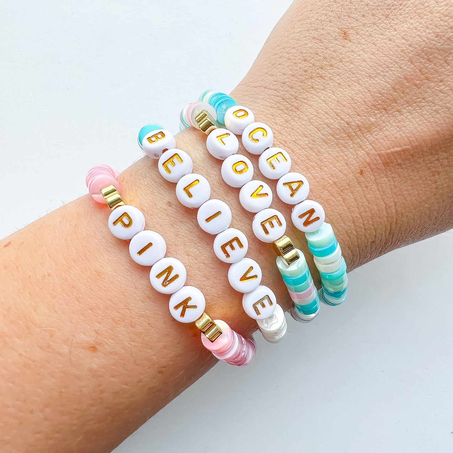 🌈 🌸 Pastel Mother of Pearl Stretchy Bracelets 🌸🌈 Jewellery MakerTV Piece 🩷💚