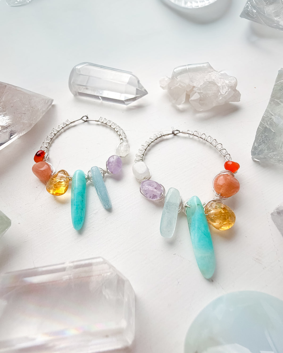 . 🌈✨💎 Chakra hoop earrings 💎✨🌈